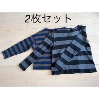 ユニクロ(UNIQLO)のボーダーシャツ　2枚セット(Tシャツ(長袖/七分))