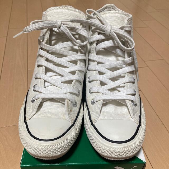 CONVERSE(コンバース)の再値下げ【23センチ】converse　オールスター　白　ハイカット レディースの靴/シューズ(スニーカー)の商品写真