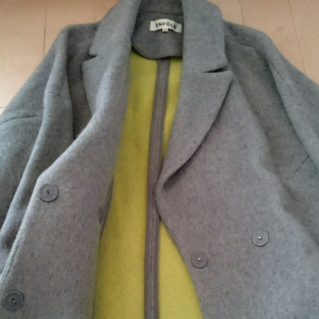 ENFOLD(エンフォルド)の富岡 佳子さん着ENFOLDウールコクーンコート美品             レディースのジャケット/アウター(ロングコート)の商品写真