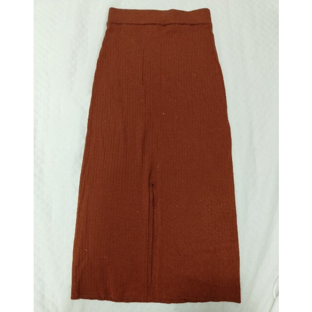 UNIQLO(ユニクロ)のユニクロ メリノブレンドリブスカート ブラウン S レディースのスカート(ロングスカート)の商品写真