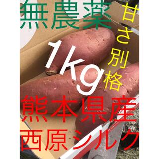 無農薬シルクスイートサツマイモ 貯蔵180日熟成 西原シルク1キロ送料無料L(野菜)