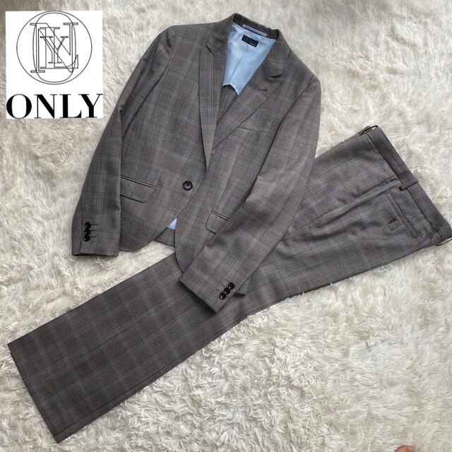 極美品 ONLY 春夏 スーツ パンツ セットアップ グレンチェック グレー | フリマアプリ ラクマ