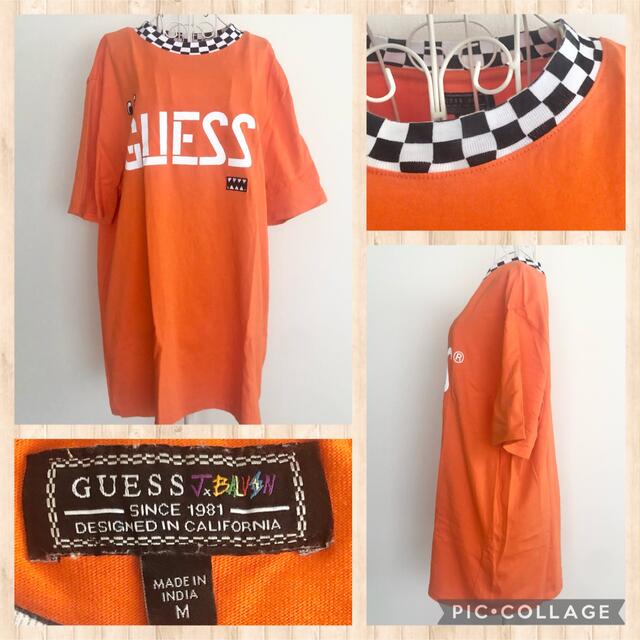 GUESS ゲス ロゴTシャツ オレンジ メンズM