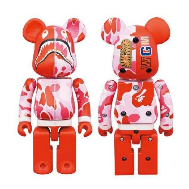 MEDICOM TOY(メディコムトイ)の超合金 BE@RBRICK BAPE(R)ABC CAMO SHARK PINK エンタメ/ホビーのフィギュア(その他)の商品写真