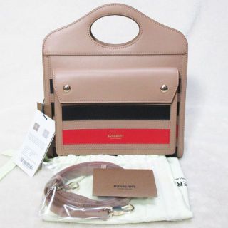 バーバリー(BURBERRY)のバーバリー ミニポケットバッグ 80367911 2WAY キャメル 未使用(ハンドバッグ)