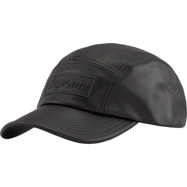 Supreme GORE-TEX Leather Camp Cap 黒