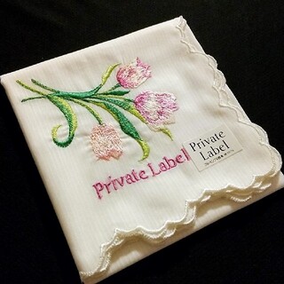 プライベートレーベル(PRIVATE LABEL)のプライベートレーベル ハンカチ 刺繍(ハンカチ)