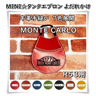 MINI☆本革タンクエプロン R53 クーパーS用＜MONTECARLO＞☆7色(車外アクセサリ)