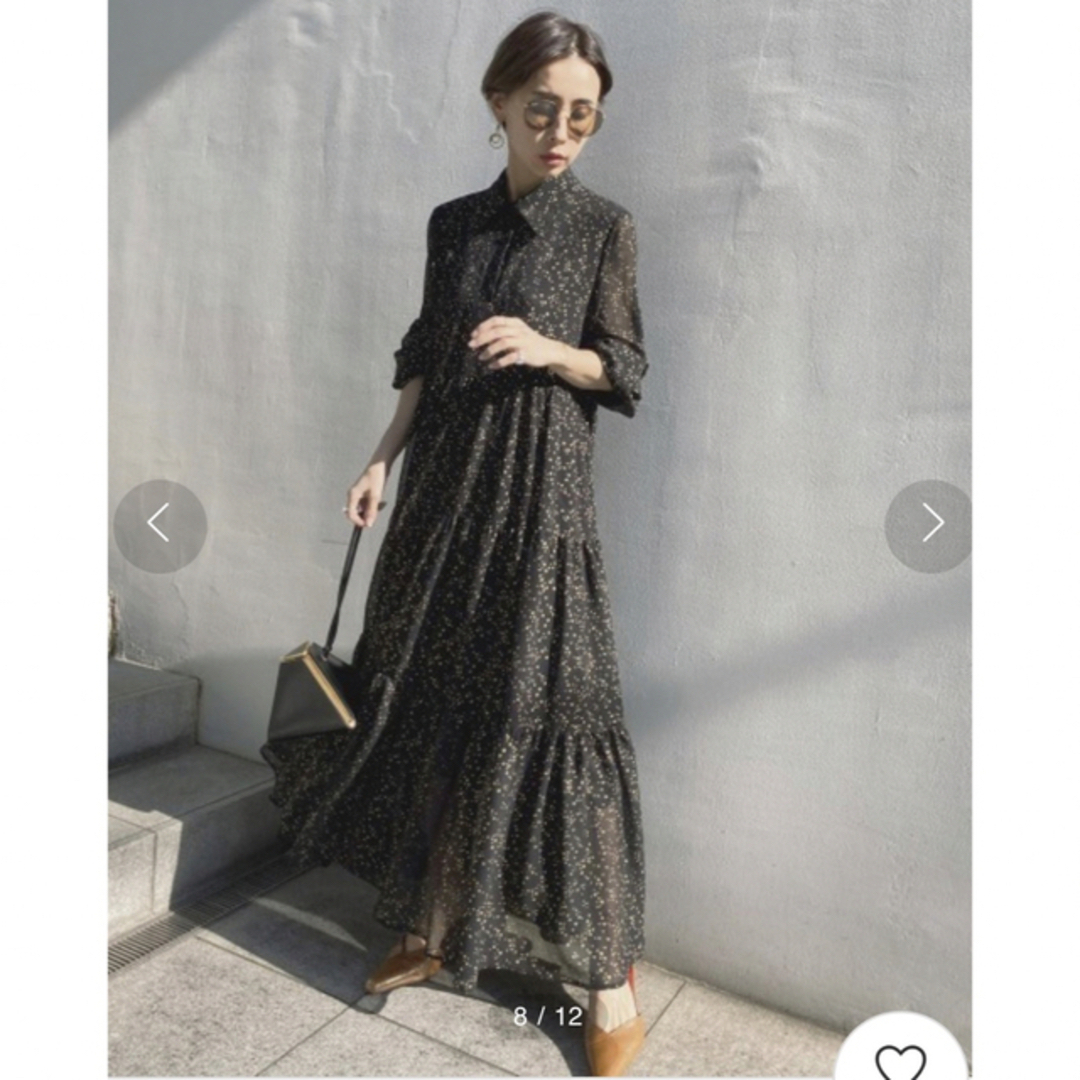 Ameri VINTAGE(アメリヴィンテージ)の値下げAmeri vintage  TWINKLE APRON DRESS レディースのワンピース(ロングワンピース/マキシワンピース)の商品写真