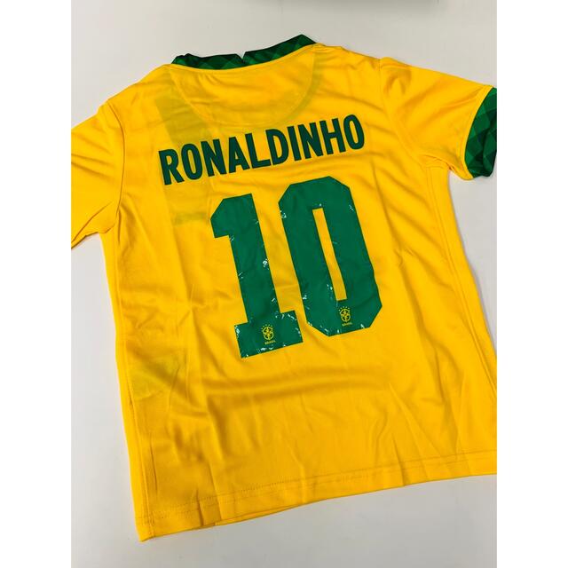 150cmブラジル代表 ロナウジーニョ 子供サッカーユニフォームの通販 by 