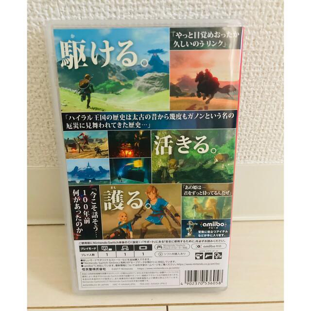 任天堂(ニンテンドウ)の【美品】ゼルダの伝説 ブレス オブ ザ ワイルド Switch エンタメ/ホビーのゲームソフト/ゲーム機本体(家庭用ゲームソフト)の商品写真