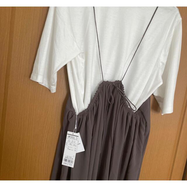 自由区 - 【未使用☆タグ付】自由区 キャミソールドレス Tシャツセット ... 【未使用☆タグ付】自由区 キャミソールドレス Tシャツセット 46サイズ カーキ