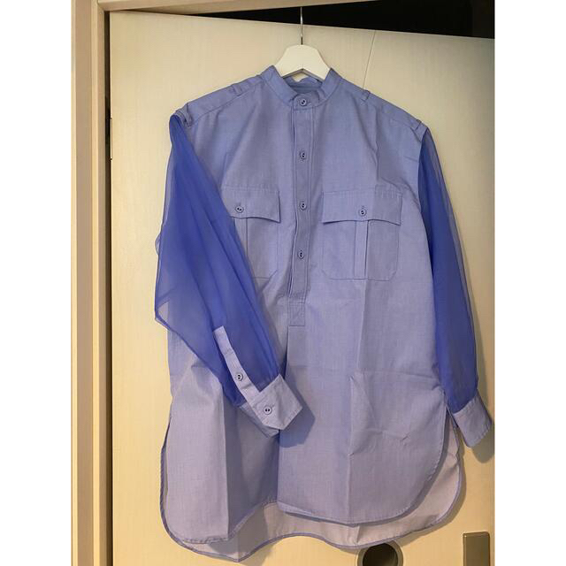 HYKE 21SS GROSGRAIN SHIRT オーガンジー　シースルー