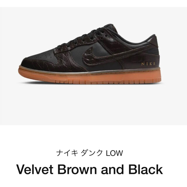 【新品】Nike Dunk Low Velvet Brown and Black