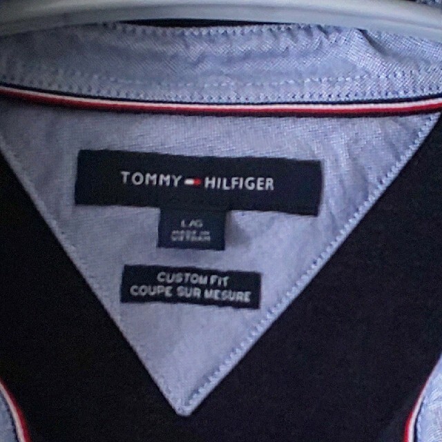 TOMMY HILFIGER(トミーヒルフィガー)の新品同様 トミーヒルフィガー メンズ半袖ポロシャツ ネイビー L ゴルフ メンズのトップス(ポロシャツ)の商品写真