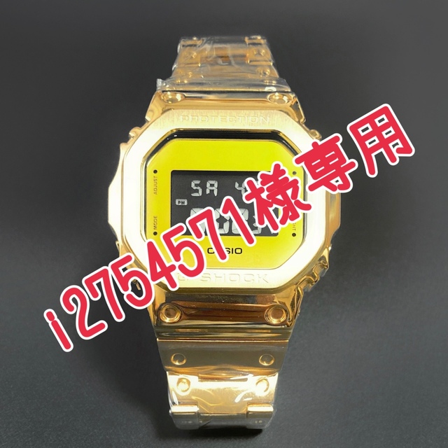 G-SHOCK(ジーショック)のG-SHOCK DW-5600 ゴールドステンレス カスタム CASIO メンズの時計(腕時計(デジタル))の商品写真