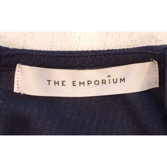 THE EMPORIUM(ジエンポリアム)の美品♡THE EMPOIIUM ジエンポリアム　袖レース　ワンピース　ネイビー レディースのワンピース(ひざ丈ワンピース)の商品写真