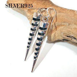 4086 SILVER925 円錐ロング スタッズピアス シルバー925 ケルト(ピアス)