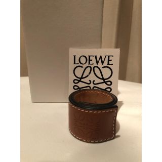 LOEWE - 【美品】Loewe ブレスレット タン ブラウン ロゴ レザーの通販