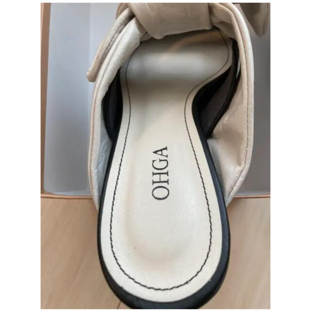 ohga  リボンレザーミュール　35 1/2(35.5)   レディースの靴/シューズ(ミュール)の商品写真