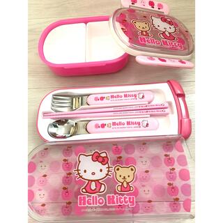 【Hello kitty】子供用弁当箱セット(弁当用品)