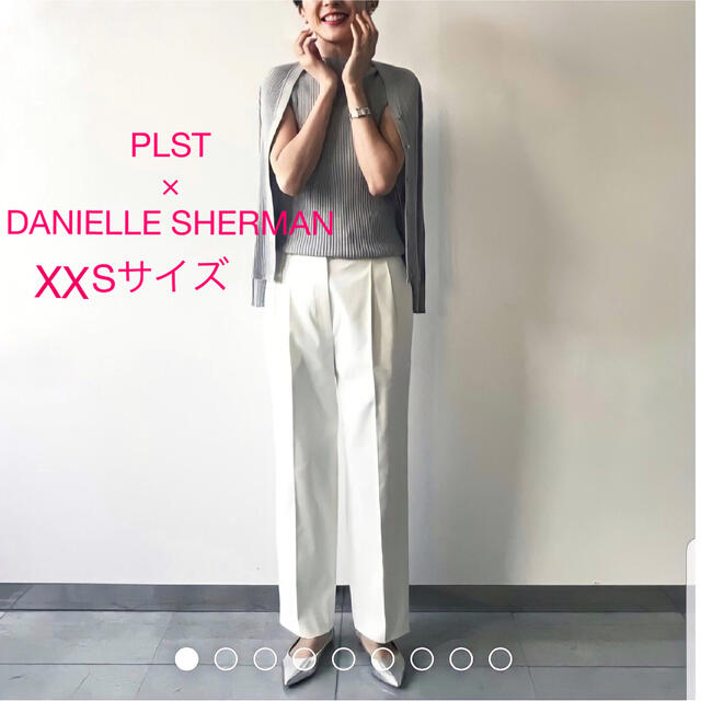 PLST(プラステ)の未使用＊PLST×DANIELLE SHERMAN リネンブレンドタックパンツ レディースのパンツ(カジュアルパンツ)の商品写真