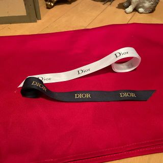 ディオール(Dior)のDior ギフト用リボン　白とネイビー　ブランドショップ(ラッピング/包装)