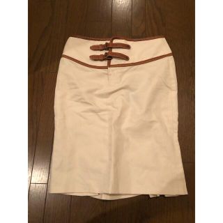 ポロラルフローレン(POLO RALPH LAUREN)の 春 夏 ポロ ラルフローレン スカート ベージュ ブラウン ハイウエスト (ひざ丈スカート)