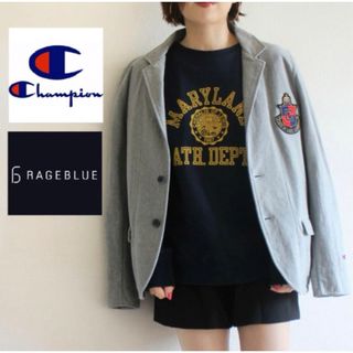 チャンピオン(Champion)の美品❗️ソフトジャケット チャンピオン × レイジブルー(テーラードジャケット)