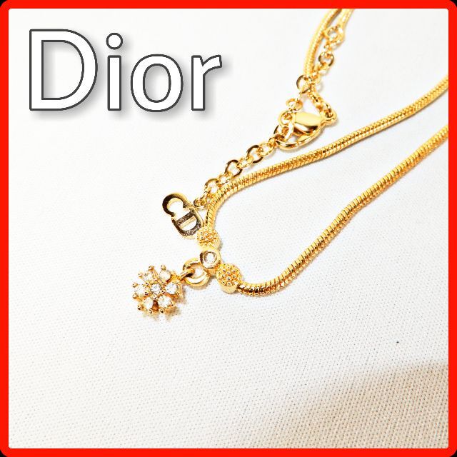 《美品》Christian Dior ネックレス フラワーモチーフ　ヴィンテージ一般的な使用感のあるお品BC