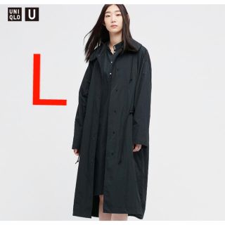 ユニクロ(UNIQLO)のユニクロ　ナイロンコート　ブラック　L(ナイロンジャケット)