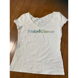 Pinky&Dianne - Pinky&Dianne♡ラインストーン付バイカラーTシャツの 