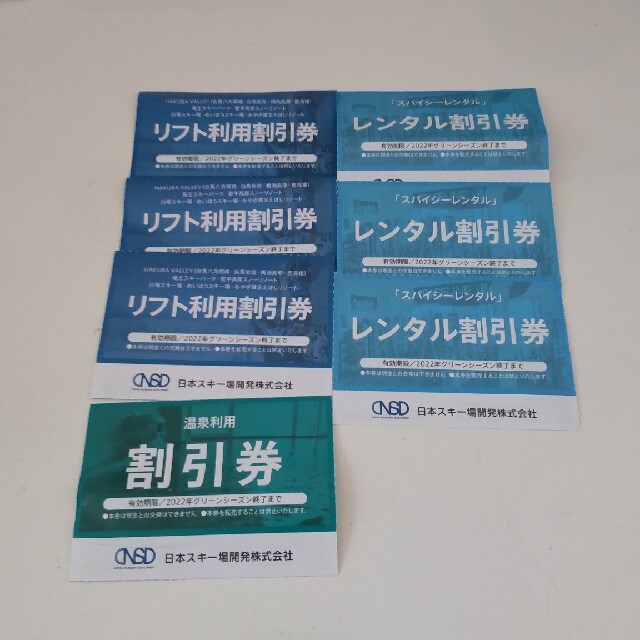 日本駐車場開発株主優待券(グリーンシーズン利用割引券) チケットの施設利用券(スキー場)の商品写真