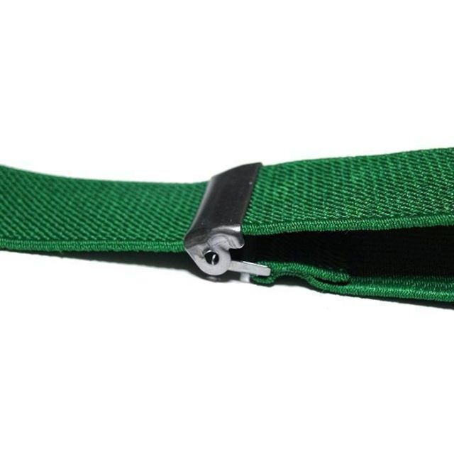 サスペンダー　100cm　Y型　幅2.5cm　グリーン　緑　sus-0078 レディースのファッション小物(サスペンダー)の商品写真