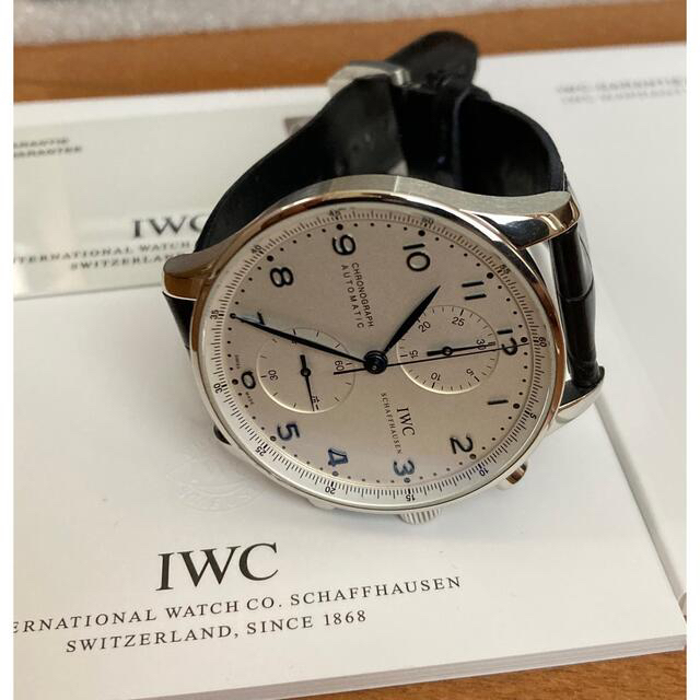 美品　IWCポルトギーゼクロノグラフ青針　正規品　オーバーホール済