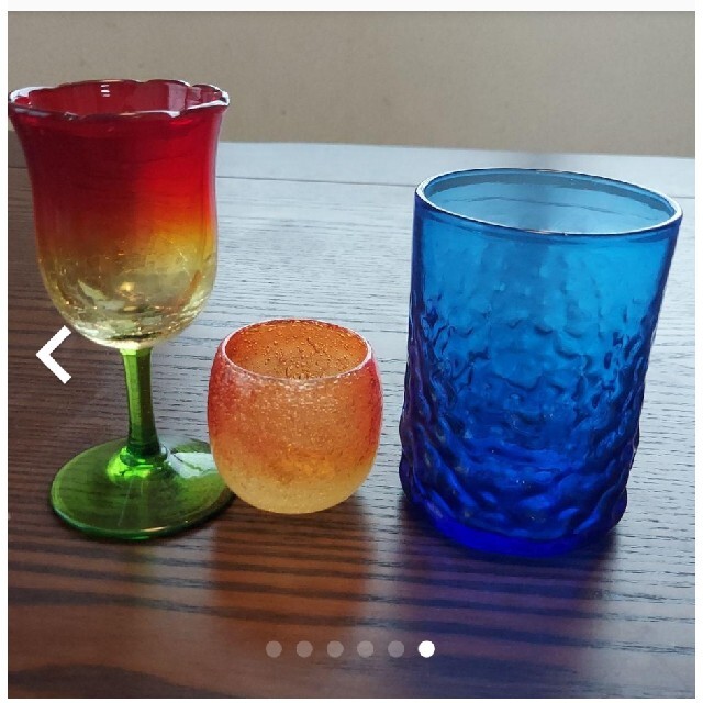 琉球ガラス。グラス2個セット インテリア/住まい/日用品のキッチン/食器(グラス/カップ)の商品写真
