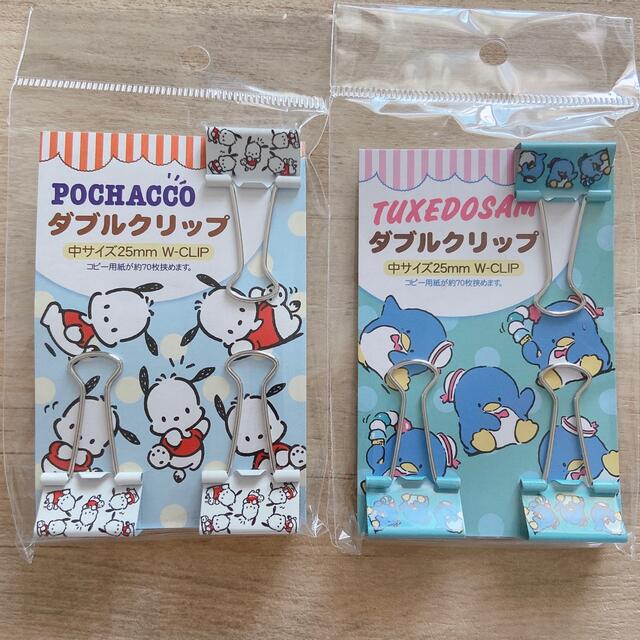 サンリオ - サンリオ ポチャッコ タキシードサム ダブルクリップ サンリオ - サンリオ ポチャッコ タキシードサム ダブルクリップ