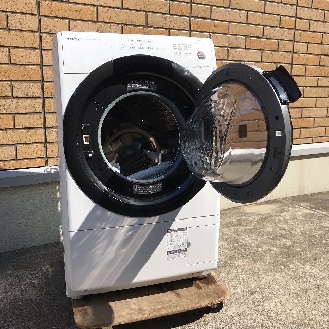 美品!21年製! SHARP ドラム式洗濯乾燥機ES-S7F-WR 7.0kgの通販 by 203