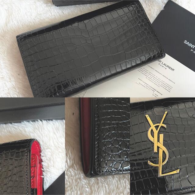 長財布 黒 YSL イヴ・サンローラン 美品 Y ゴールド lava.rs
