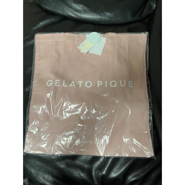 gelato pique(ジェラートピケ)のお値下げ不可　新品タグ付き　ジェラートピケ  トートバッグ　ピンク　エコバッグ　 レディースのバッグ(トートバッグ)の商品写真