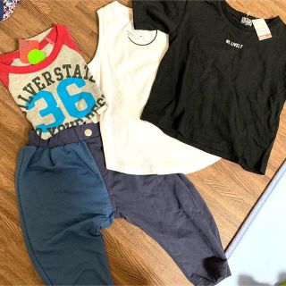 マザウェイズ(motherways)の新品！130cmマザウェイズ、Tシャツ、ハーフパンツ、タンクトップ セット(Tシャツ/カットソー)