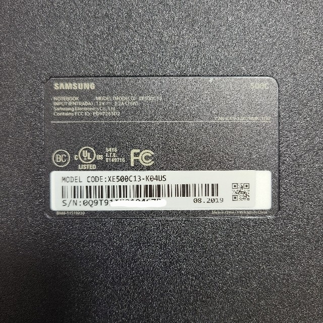 SAMSUNG chromebook XE500C13