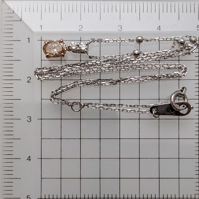 【CJ】可愛い！このデザイン！K18WG/K18PGダイヤネックレス レディースのアクセサリー(ネックレス)の商品写真