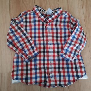 プチバトー(PETIT BATEAU)のPetit Bateau チェックシャツ　12m 74cm(シャツ/カットソー)