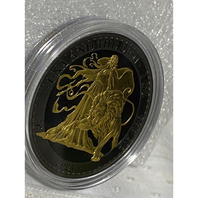 特別セール価格 セントヘレナ 2021 ウナとライオン 銀貨 ゴールド ブラック エンパイア 旧貨幣/金貨/銀貨/記念硬貨