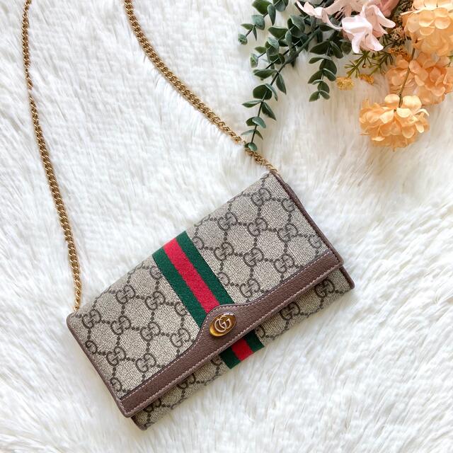 G - 良品✨GUCCI グッチ オフディア GGチェーンウォレット 長財布の