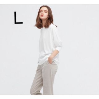 ユニクロ(UNIQLO)のUNIQLO新品スムースコットンドルマンTシャツ　ユニクロ(Tシャツ(長袖/七分))