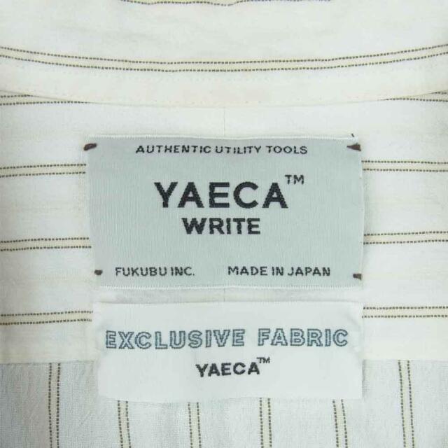 YAECA(ヤエカ)のYAECA ヤエカ ストライプ バンドカラー 長袖 シャツ コットン M【中古】 メンズのトップス(シャツ)の商品写真