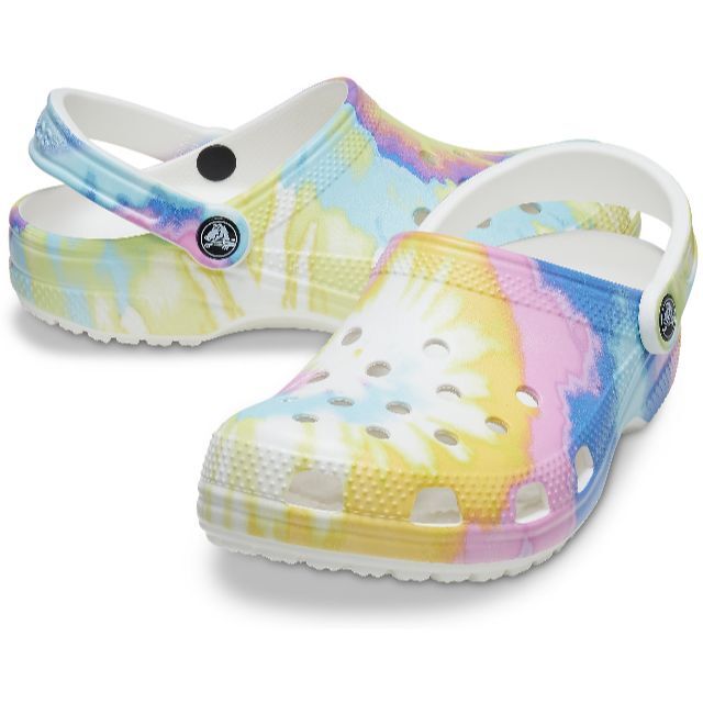 crocs(クロックス)の27cm クロックス クラシック タイ ダイ グラフィック クロッグ ホワイト メンズの靴/シューズ(サンダル)の商品写真