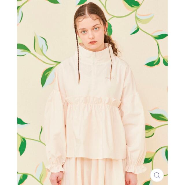 POPPY ハーフジップボリュームトップス　ホワイト POPPI CORSET TOP FULL SLEEVE WHITE – bout-to-wear